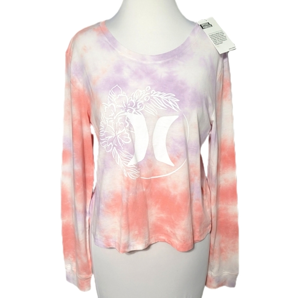 Hurley tie-dye long-sleeve tie-dye shirt, new with tag; size medium